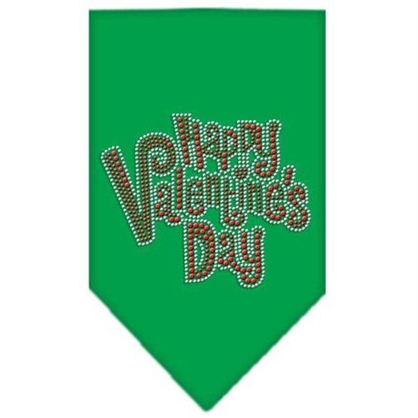 Unconditional Love Happy Valentines Day Rhinestone Bandana Emerald Green Small UN760827